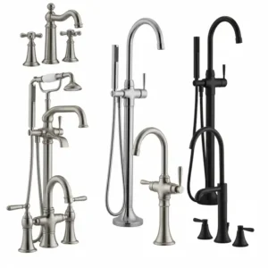 Overview of various Delta freestanding bathtub faucet styles, from traditional to contemporary designs.