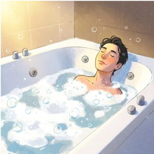 Air bath bathtubs: Depicting the gentle massage therapy provided.