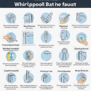 "Infographic outlining the benefits of choosing specific whirlpool bathtub faucets."