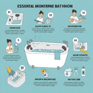 "Infographic with essential maintenance tips for keeping your best whirlpool bathtub clean and functioning well."