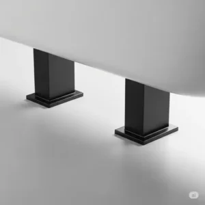 Sleek, minimalist bathtub feet in a contemporary finish, ideal for modern tub designs.