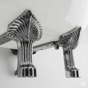 Heavy-duty cast iron bathtub feet with a durable finish, offering strong support.