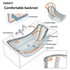 "Compact duravit bathtubs optimized for small bathroom spaces, offering intelligent design and comfort without compromising style."