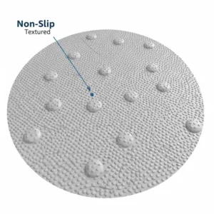 Close-up illustration of a non-slip, textured bathtub floor material designed to prevent slips and falls.