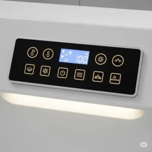 User-friendly control panel for a jetted bathtub, demonstrating intuitive access to various functions and settings.
