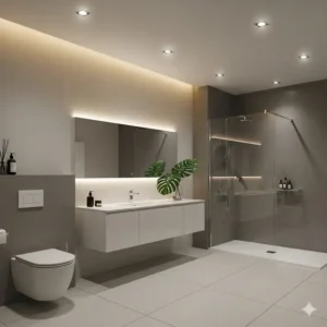 A combination of a fan and a bathroom ceiling light