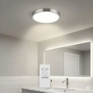 A contemporary bathroom ceiling light design.