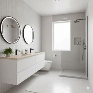 Efficient renovation maximizing space and style in a small bathroom remodel colorado springs.