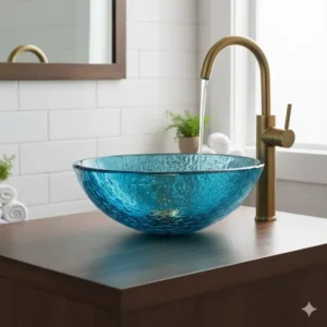 Modern bathroom design featuring the best sustainable recycled glass vessel sinks 2026 as a stunning focal point.