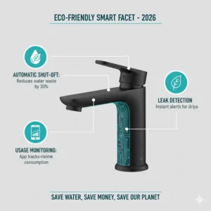 Visualizing eco-friendly water-saving modes included in the standard voice activated bathroom faucet features and cost 2026.