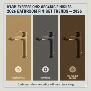 Aesthetic showcase of premium matte black and gold finishes for voice activated bathroom faucet features and cost 2026.
