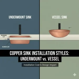 Undermount versus vessel styles of the anti-bacterial copper bathroom sink pros and cons 2026 for different vanity setups