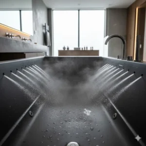 Self-purging air jets demonstrating maintenance benefits in our best hydrotherapy air bath vs jet tub 2026 reviews.
