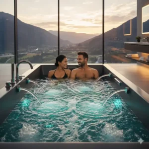 A premium hybrid tub system combining features from the best hydrotherapy air bath vs jet tub 2026 reviews.