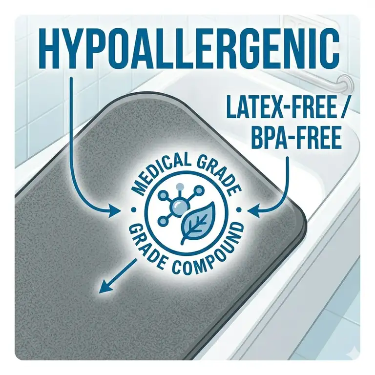 A senior person safely entering a tub following the safety guidelines for seniors' bathtub mats 2026.