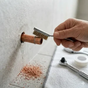 Cleaning the copper pipe thoroughly to follow the quick connect bathtub faucet installation guide 2026.