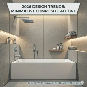 Modern aesthetic and style options available for acrylic vs composite bathtub wall kits pros and cons 2026 in high-end designs.