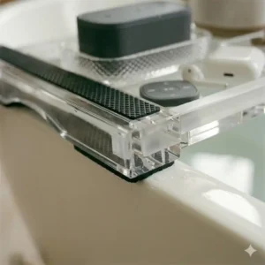 Close-up of the secure silicone grip used in floating non-slip bathtub tray designs 2026.