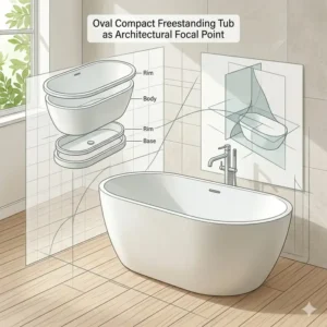 Illustration 6: Visual aesthetics and focal point design for the best compact freestanding tubs vs corner tubs 2026 comparison.