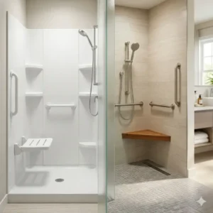 Comparing prefab units versus custom tile work and their impact on the cost of converting tub to walk-in shower for seniors 2026.
