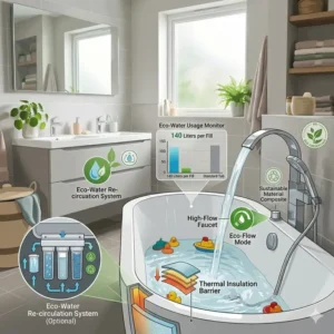 Sustainable and water-efficient design of the best quick-fill bathtubs for busy families 2026.